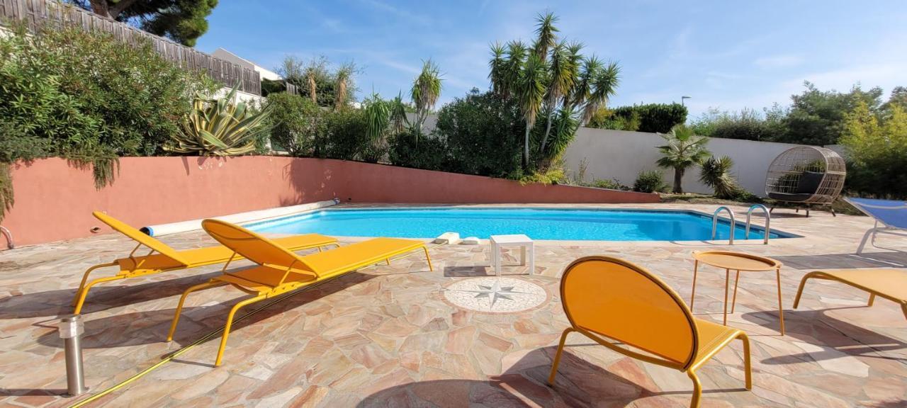 Villa Palm' Issambres 6-7 Personnes, Clim, Avec Piscine, Jardin Et Parking Prives La Garonnette-Plage Eksteriør billede